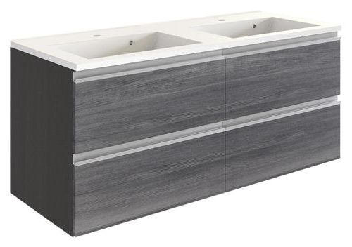 TV&Auml;TTST&Auml;LL MED KOMMOD 120 cm silvereksf&auml;rgad /120 cm