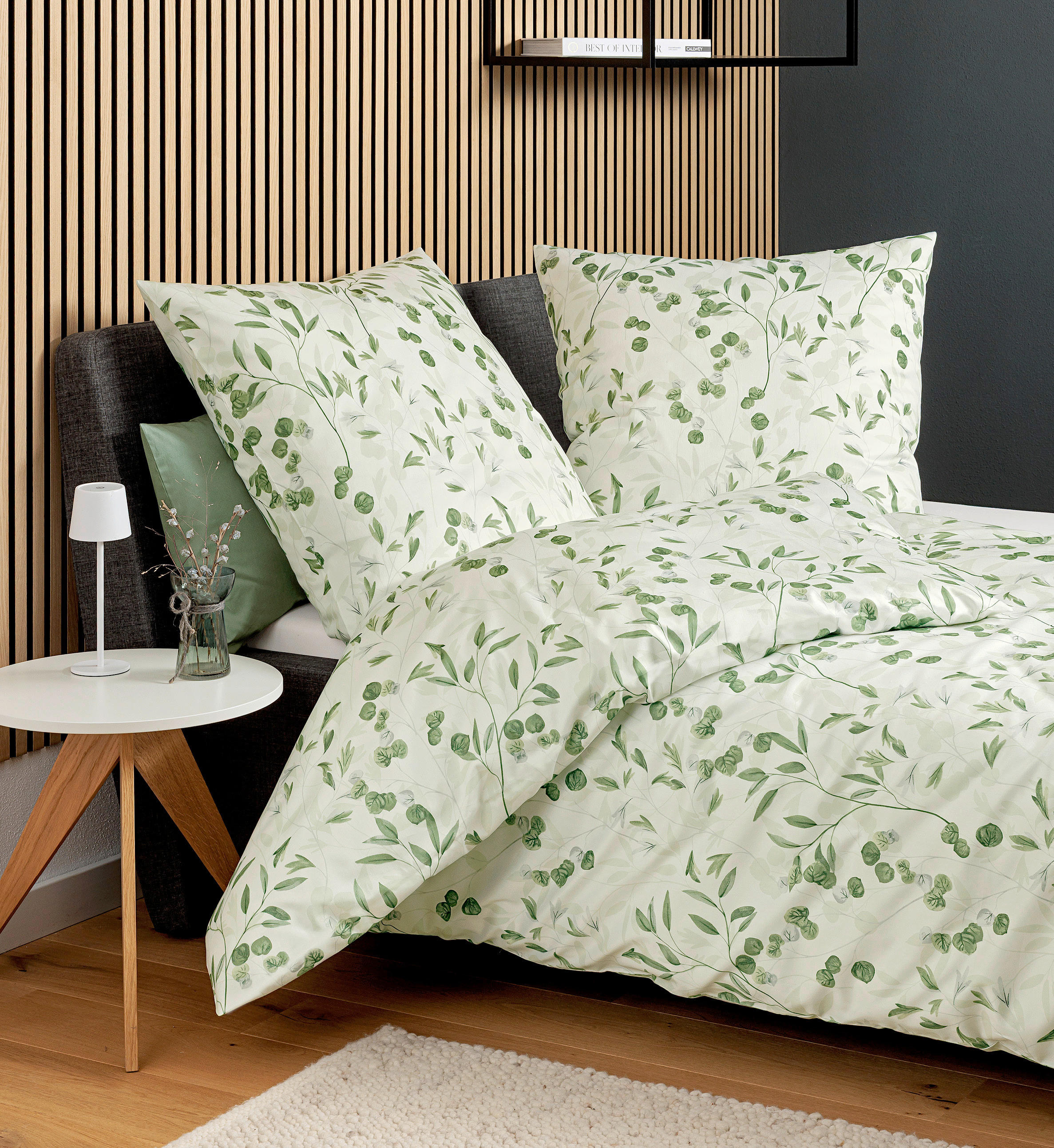 POSTELJINA 135/200 cm makosaten zelena  - zelena, Konvencionalno, tekstil (135/200cm) - Janine