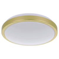TAKLAMPA 18 W 32,5/9 cm  - vit/mässingsfärgad, Basics, metall/plast (32,5/9cm) - Eglo