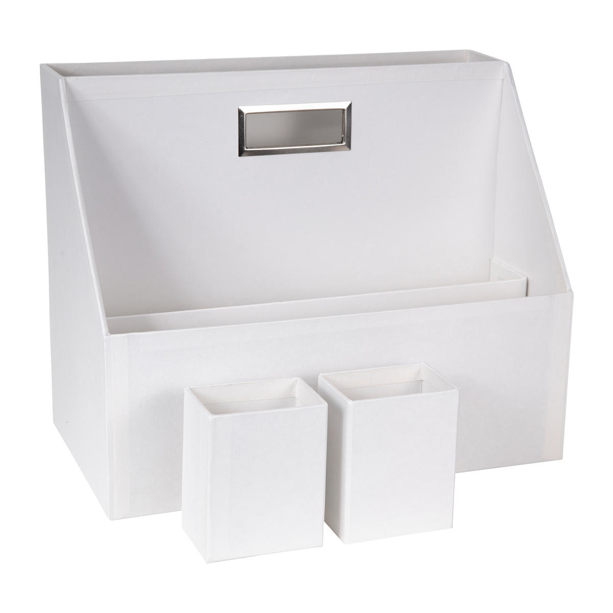 SCHREIBTISCHSET Papier, Karton Weiß  - Weiß, Basics, Karton/Papier (35/28/20cm)
