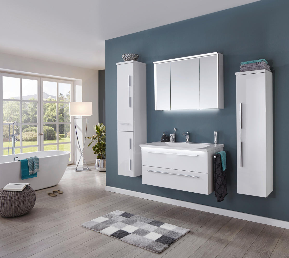 MIDISCHRANK 30/130,8/33 cm  - Weiss, Konventionell, Holzwerkstoff (30/130,8/33cm) - Dieter Knoll