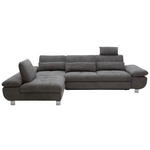 ECKSOFA Grau Webstoff  - Alufarben/Grau, Design, Textil (203/310cm) - Xora