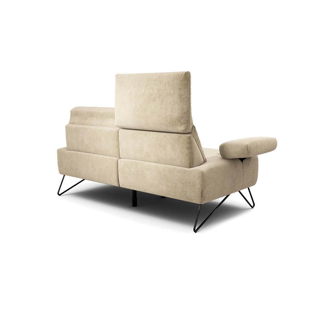 Thumbnail - Sensoo 2-Sitzer-Sofa Cosy, Natur, Textil, 164-194x85x86-94 cm, Stoffauswahl, Armteil links, rechts, Wohnzimmer, Sofas & ...