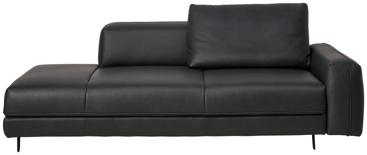 2,5-SITZER  in Echtleder Anthrazit   - Anthrazit, Design, Leder/Metall (226/70/109cm) - Johann Jakob