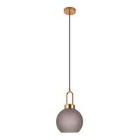 HÄNGLAMPA 25/33 cm  - mässingsfärgad/grå, Basics, metall/glas (25/33cm) - Ambia Home