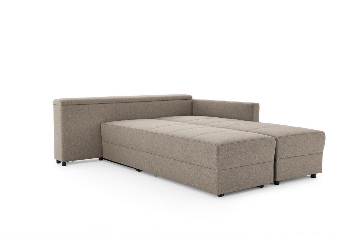 ECKSOFA LOOKS III Hellgrau Webstoff  - Hellgrau/Schwarz, Design, Kunststoff/Textil (229/287cm) - LOOKS by W.Joop