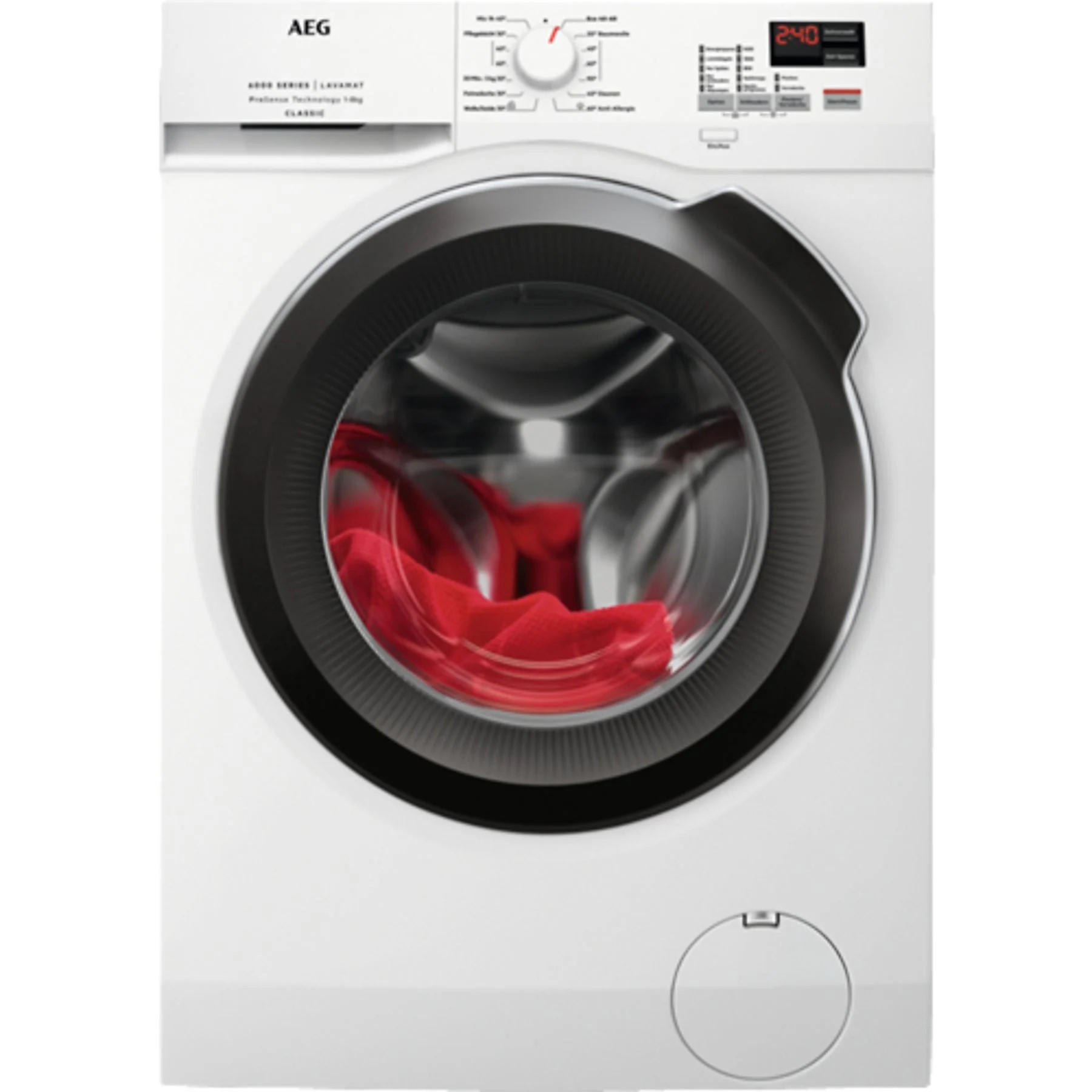 WASCHMASCHINE L6FBC41480   - Schwarz/Weiß, Basics, Kunststoff/Metall (59,6/84,7/57,7cm) - AEG