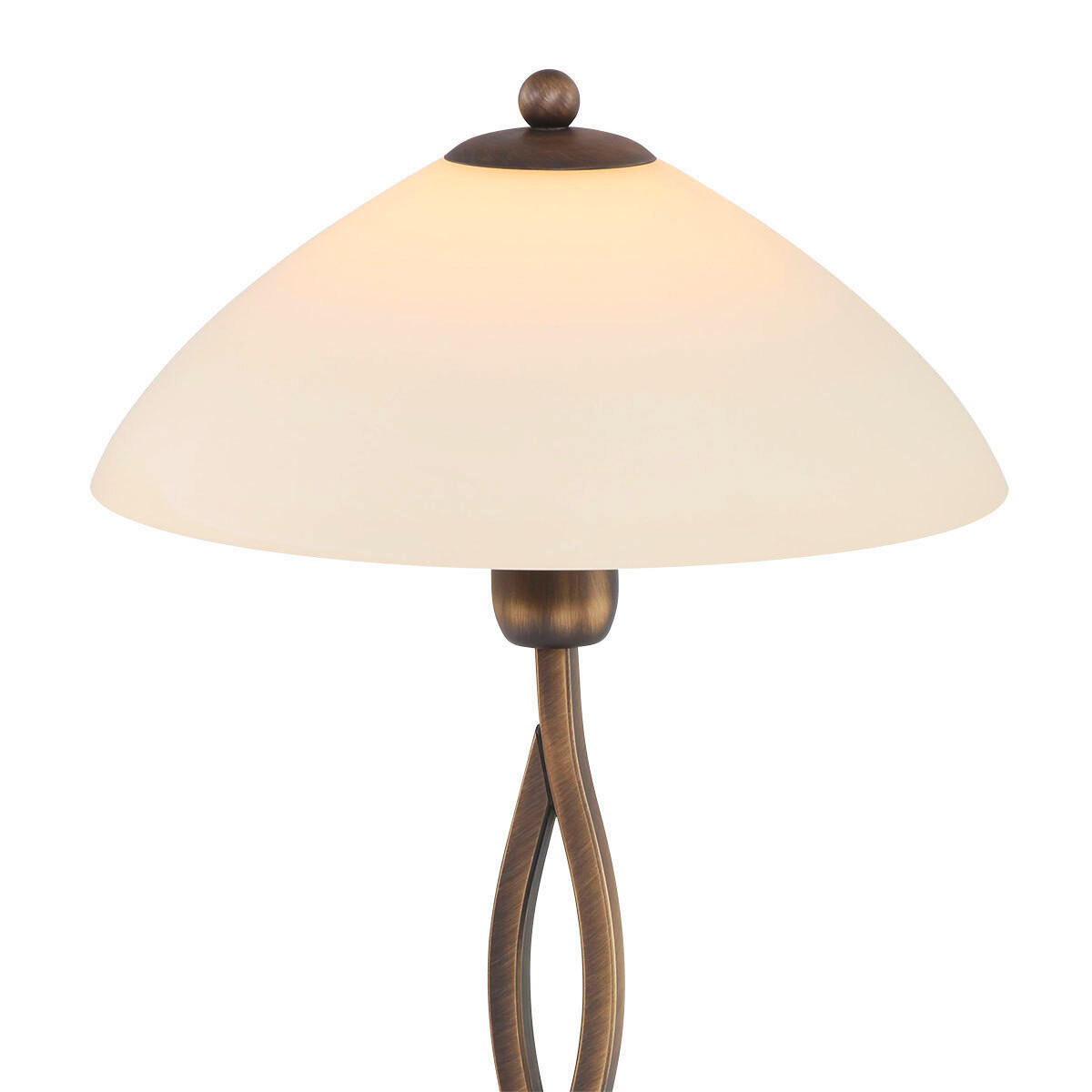 TISCHLEUCHTE Capri 25/45 cm  - Creme/Bronzefarben, KONVENTIONELL, Glas/Metall (25/45cm)