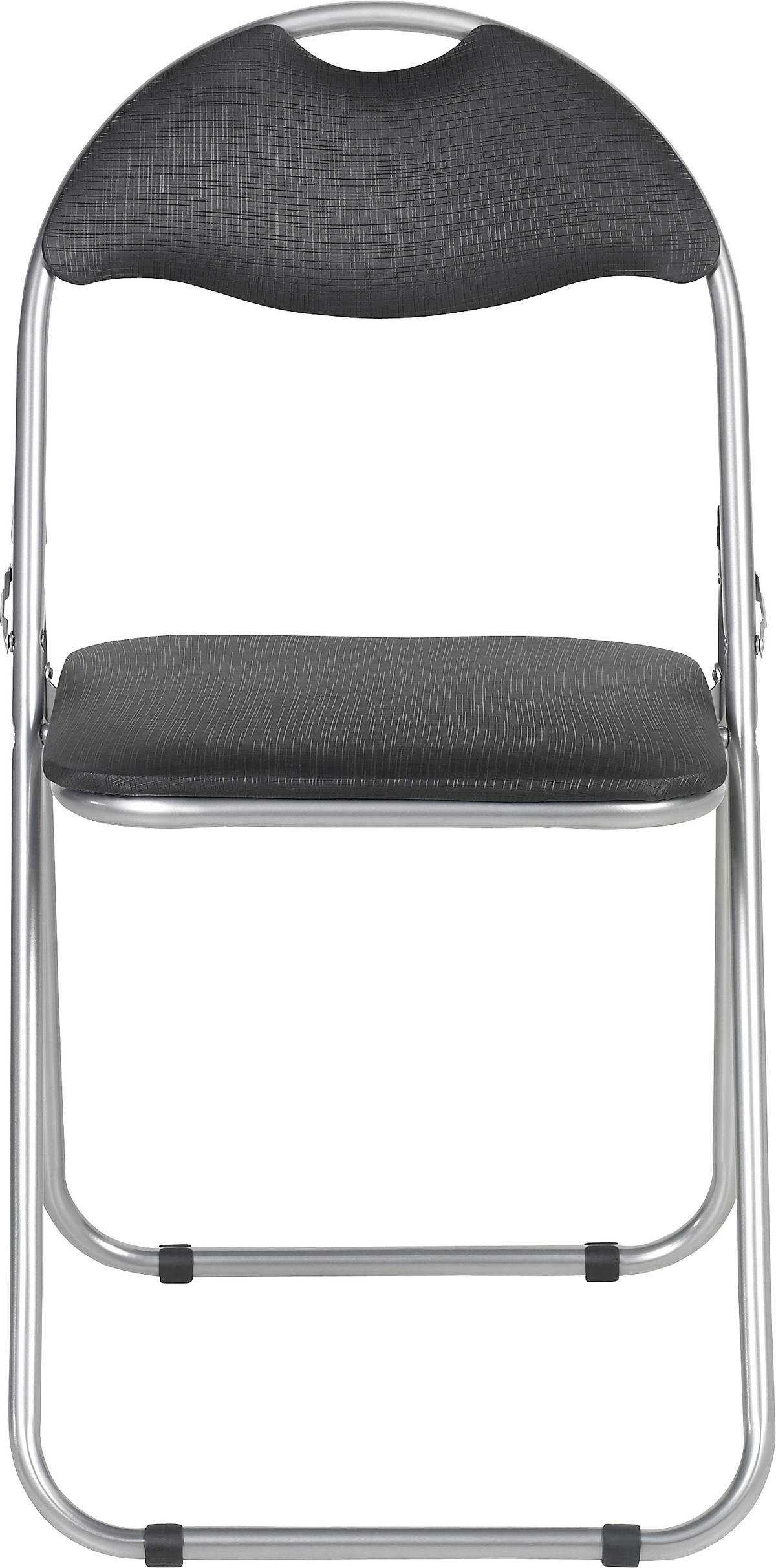 KLAPPSTUHL in Metall, Textil Schwarz, Alufarben  - Schwarz/Alufarben, Design, Textil/Metall (44/80/47cm) - Boxxx