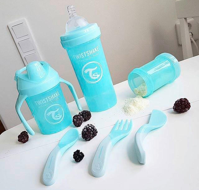 KINDERBESTECK 3-teilig  - Blau, Basics, Kunststoff (20,7cm) - Twistshake