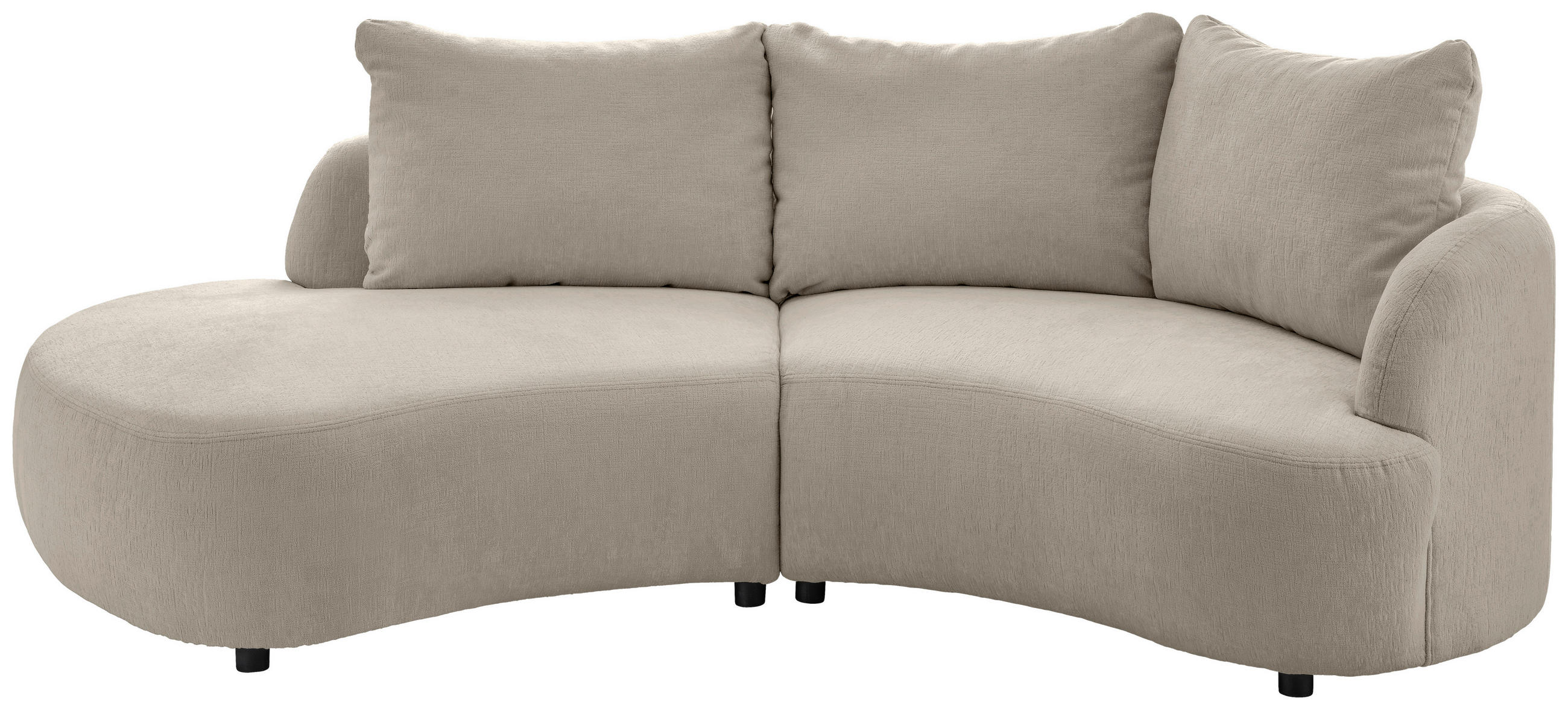ECKSOFA in Mikrofaser Taupe  250/139 cm  - Taupe/Schwarz, MODERN, Kunststoff/Textil (250/139cm) - Livetastic
