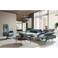 ECKSOFA Petrol Flachgewebe  - Anthrazit/Petrol, Design, Textil (164/280cm) - Ambiente