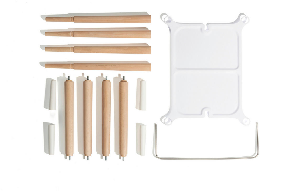 BADEWANNENSTÄNDER Sense  - Buchefarben/Weiß, Basics, Holz/Kunststoff (49,8/60/83,4cm) - Bebe Jou