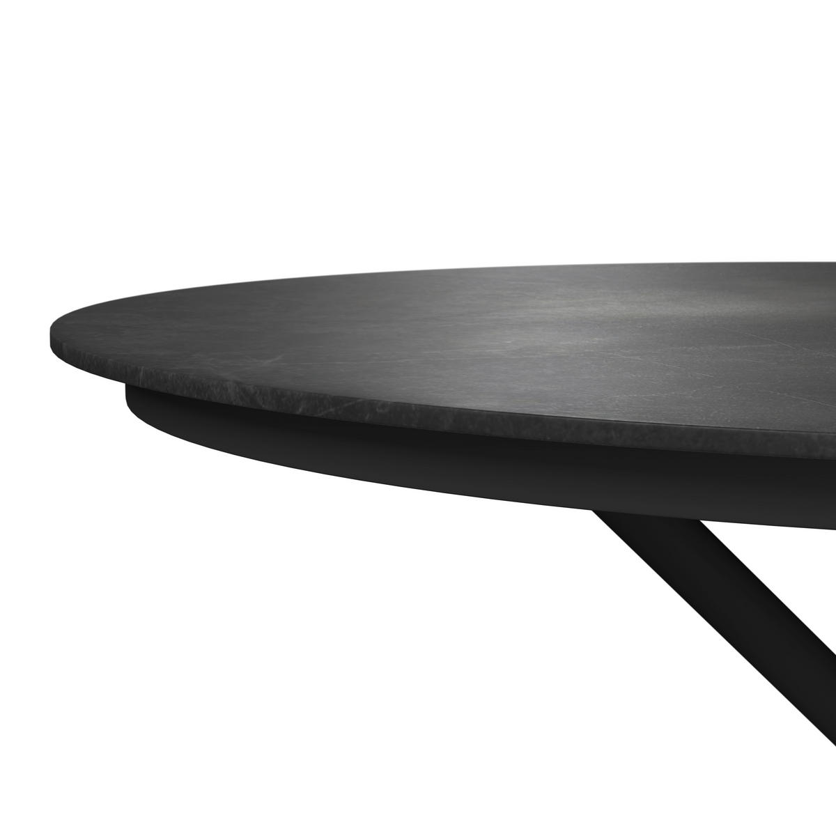 GARTENTISCH 120/120/75 cm Metall, Stein Anthrazit, Dunkelgrau rund  - Dunkelgrau/Anthrazit, Modern, Stein/Metall (120/120/75cm) - Amatio