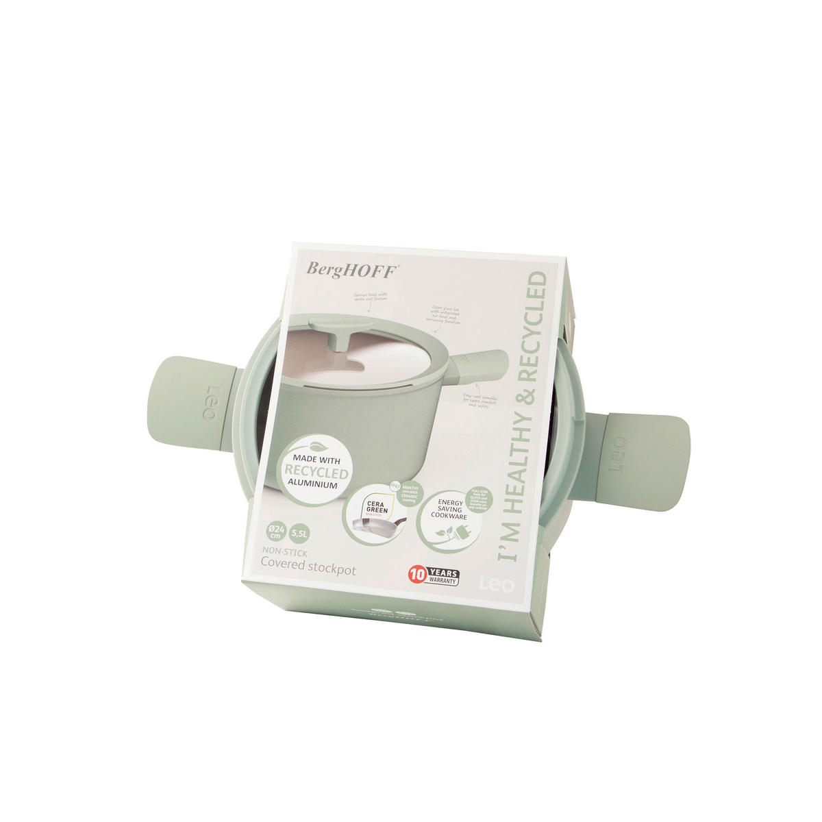 KOCHTOPF Balance 5.5 l  - Salbeigrün, Basics, Metall (24/18cm) - BergHOFF