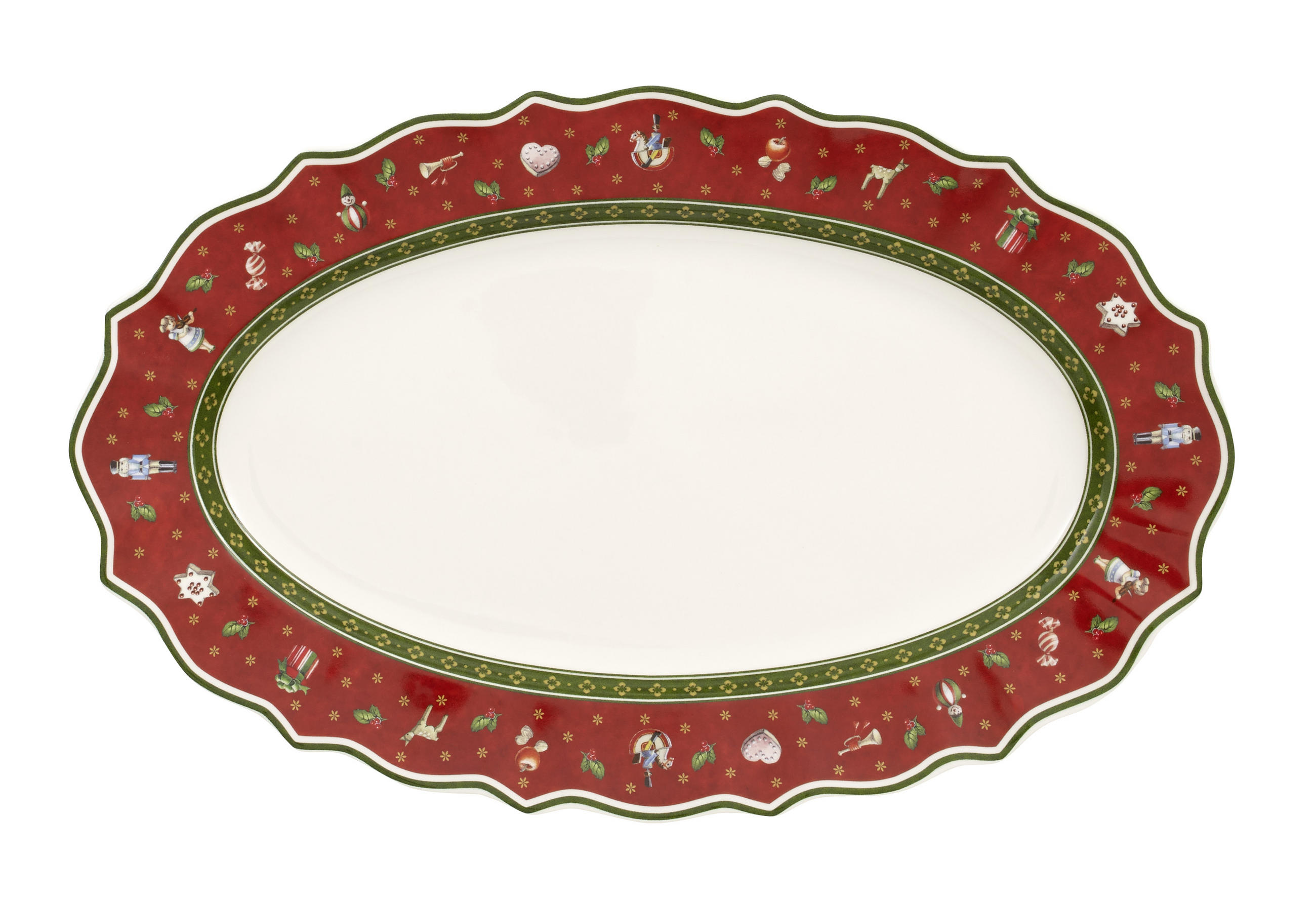 PLADENJ      38/23,5 cm        - rdeča/bela, Design, keramika (38/23,5cm) - Villeroy & Boch