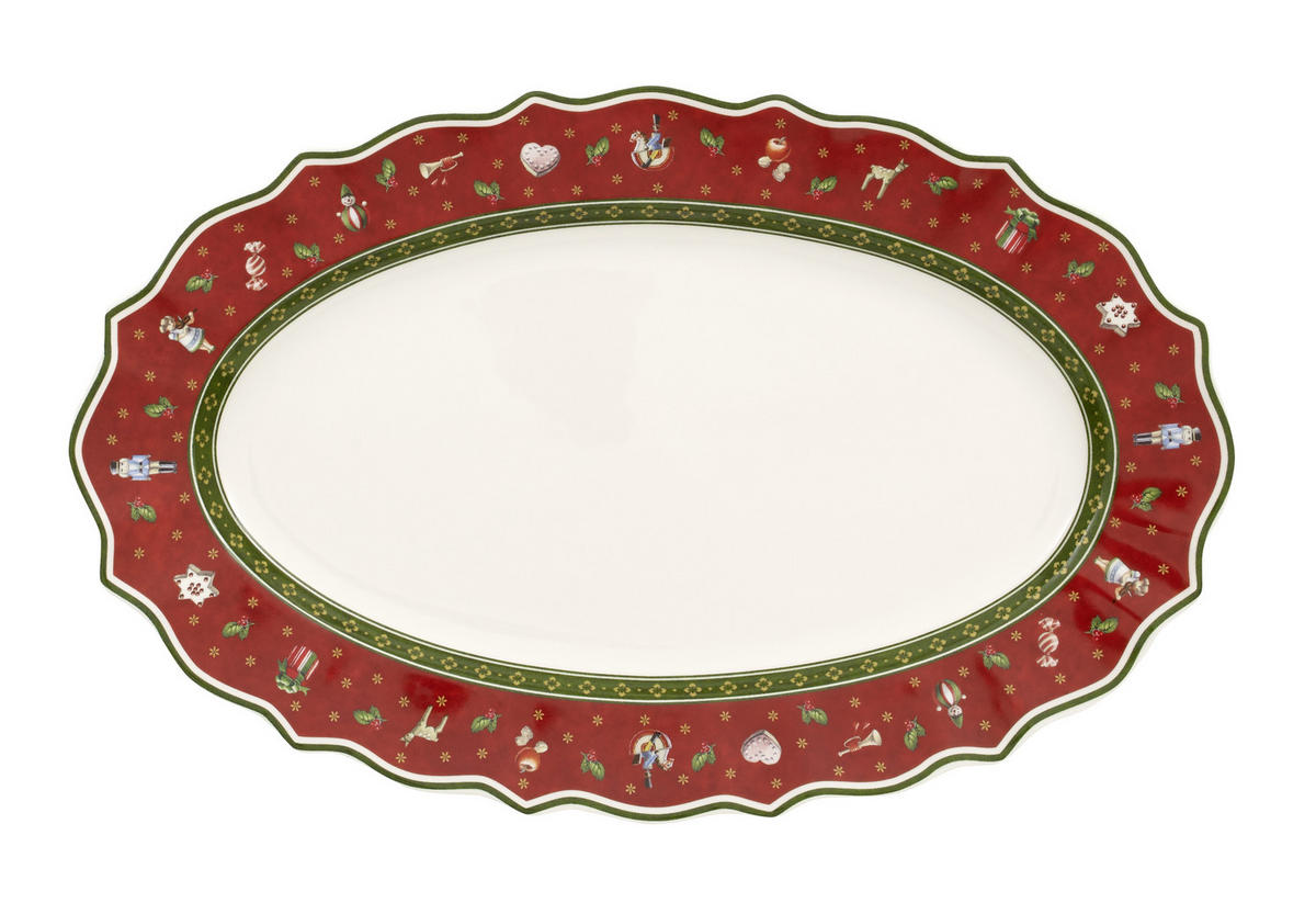 PLADENJ      38/23,5 cm        - rdeča/bela, Design, keramika (38/23,5cm) - Villeroy & Boch