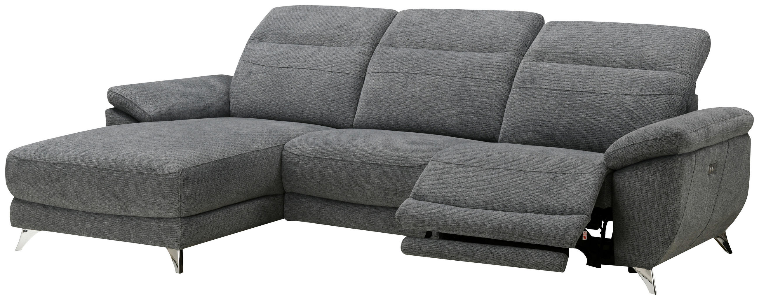 SEDEŽNA GARNITURA, struktura svetlo modra  - srebrne barve/svetlo modra, Design, tekstil (167/269cm) - Xora