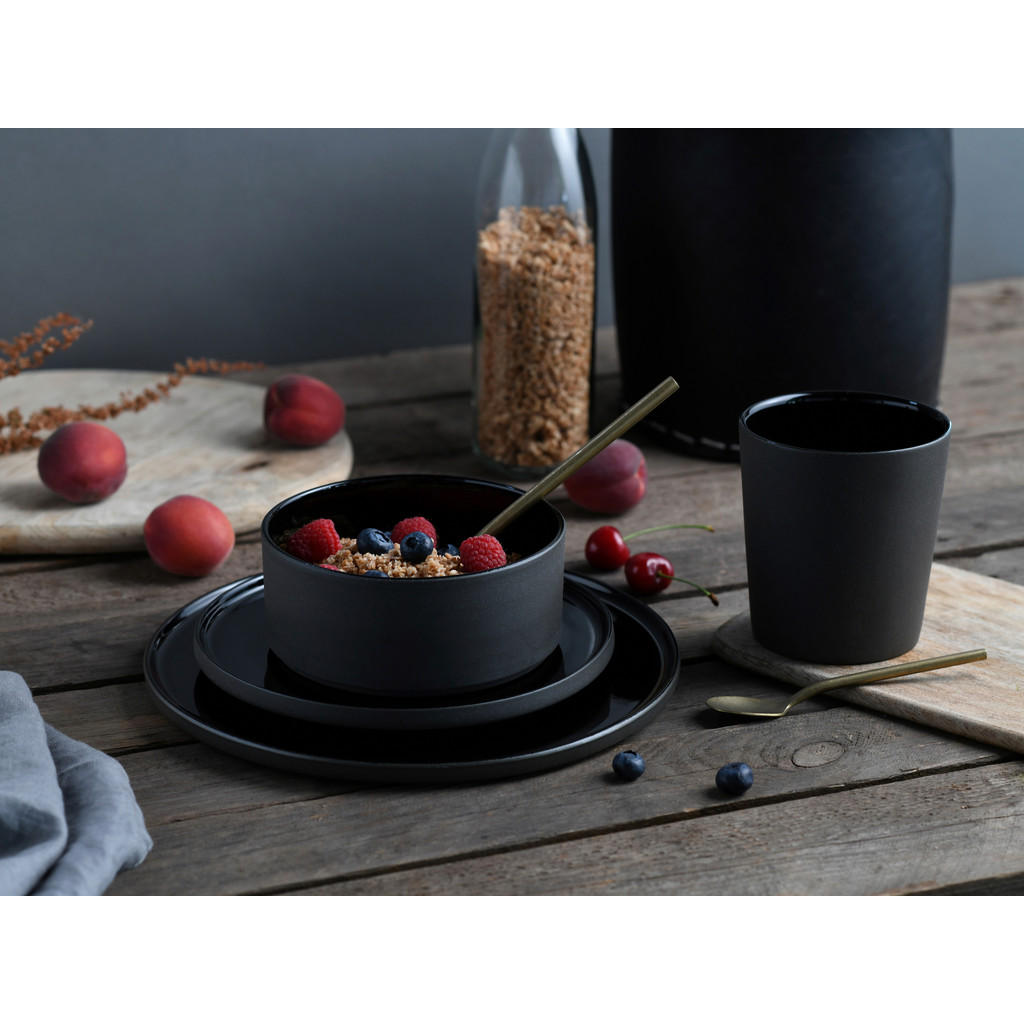 Thumbnail - Creatable Kaffeebecherset Futuro, Schwarz, Keramik, 4-teilig, 500 ml, Kaffee & Tee, Tassen, Kaffeetassen-Sets