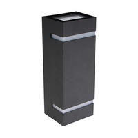 KÜLTÉRI FALILÁMPA - opál/sötétszürke, Basics, műanyag/fém (7.5/23.8/9.5cm)