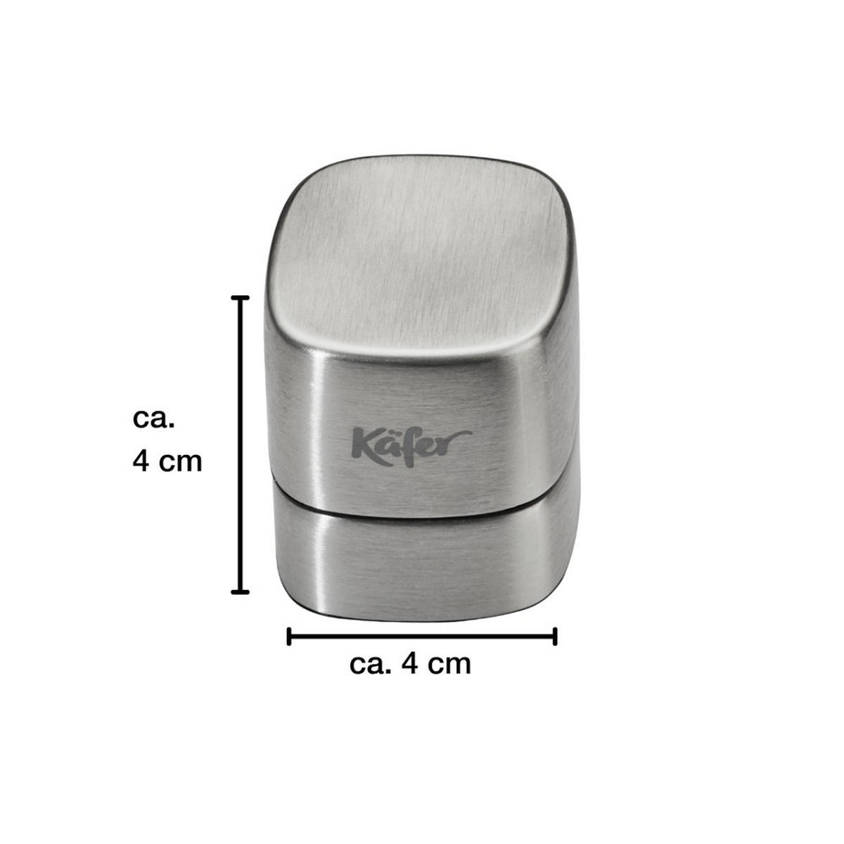 BORKIEGÉSZÍTŐ KÉSZLET - nemesacélszínű, Basics, fém (22.5/14.5/6.5cm) - Käfer