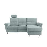 KUTNA GARNITURA tekstil  plava   - boje kroma/plava, Moderno, tekstil/metal (231/165cm) - Livetastic