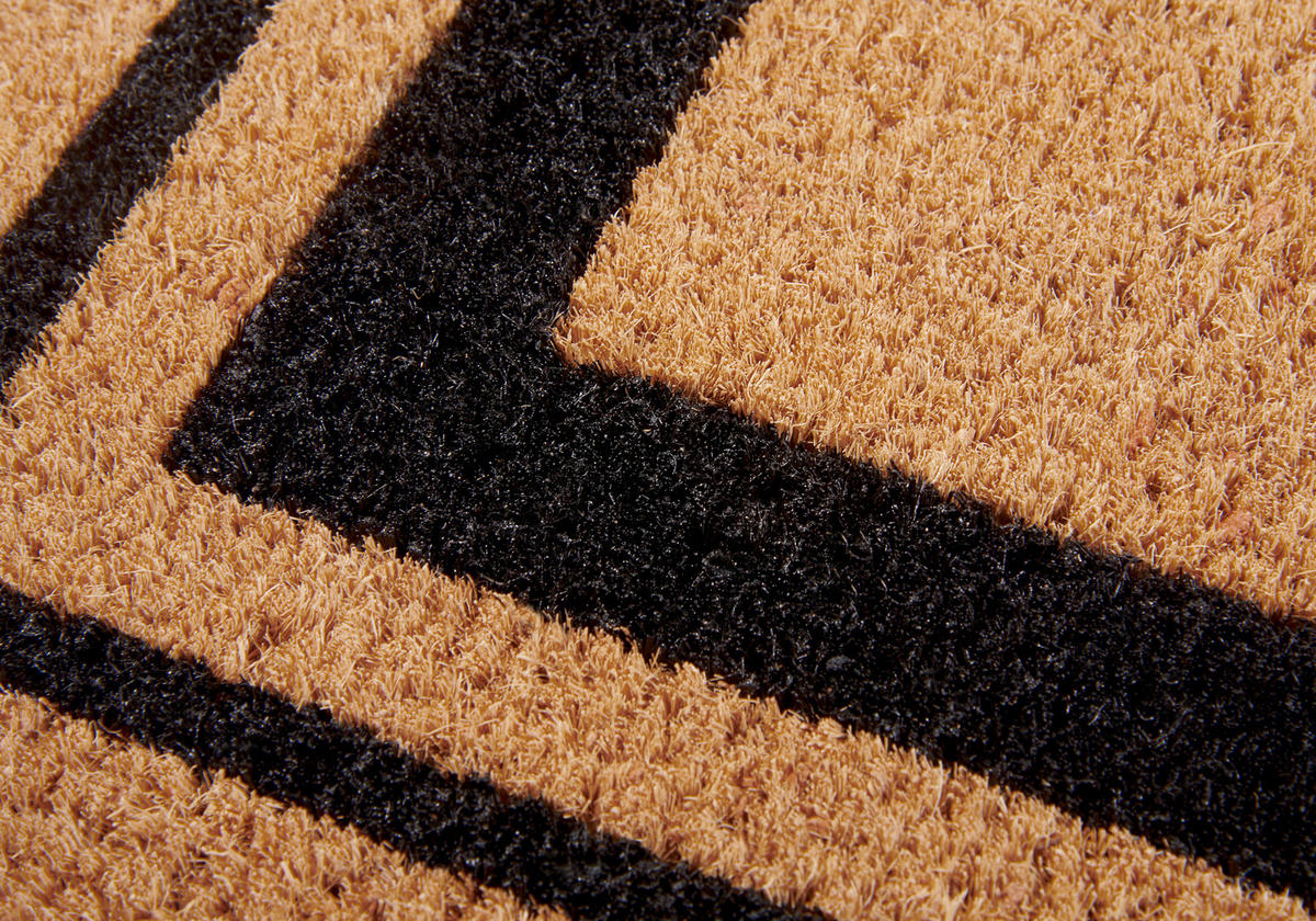 FUSSMATTE  50/80 cm  Schwarz, Hellbraun  geometrisch  - Hellbraun/Schwarz, Basics, Kunststoff/Textil (50/80cm) - Villeroy & Boch