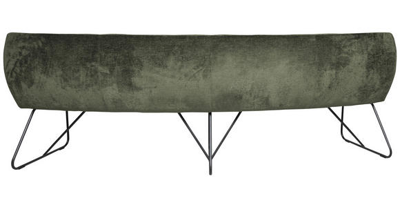 SITZBANK 212/88/81 cm Flachgewebe Dunkelgrün Metall - Dunkelgrün/Anthrazit, Design, Textil/Metall (212/88/81cm) - Valnatura