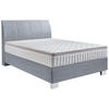 BOXSPRINGBETT 140/200 cm  in Grau  - Chromfarben/Grau, KONVENTIONELL, Kunststoff/Textil (140/200cm) - Hom`in