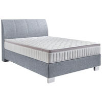 BOXSPRINGBETT 140/200 cm  in Grau  - Chromfarben/Grau, Konventionell, Kunststoff/Textil (140/200cm) - Hom`in
