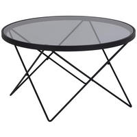 COUCHTISCH in Glas  - Schwarz/Grau, Design, Glas/Metall (80/45/80cm) - Livetastic