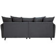 BIGSOFA in Cord Anthrazit  - Anthrazit/Schwarz, Design, Textil/Metall (226/91/103cm) - Carryhome