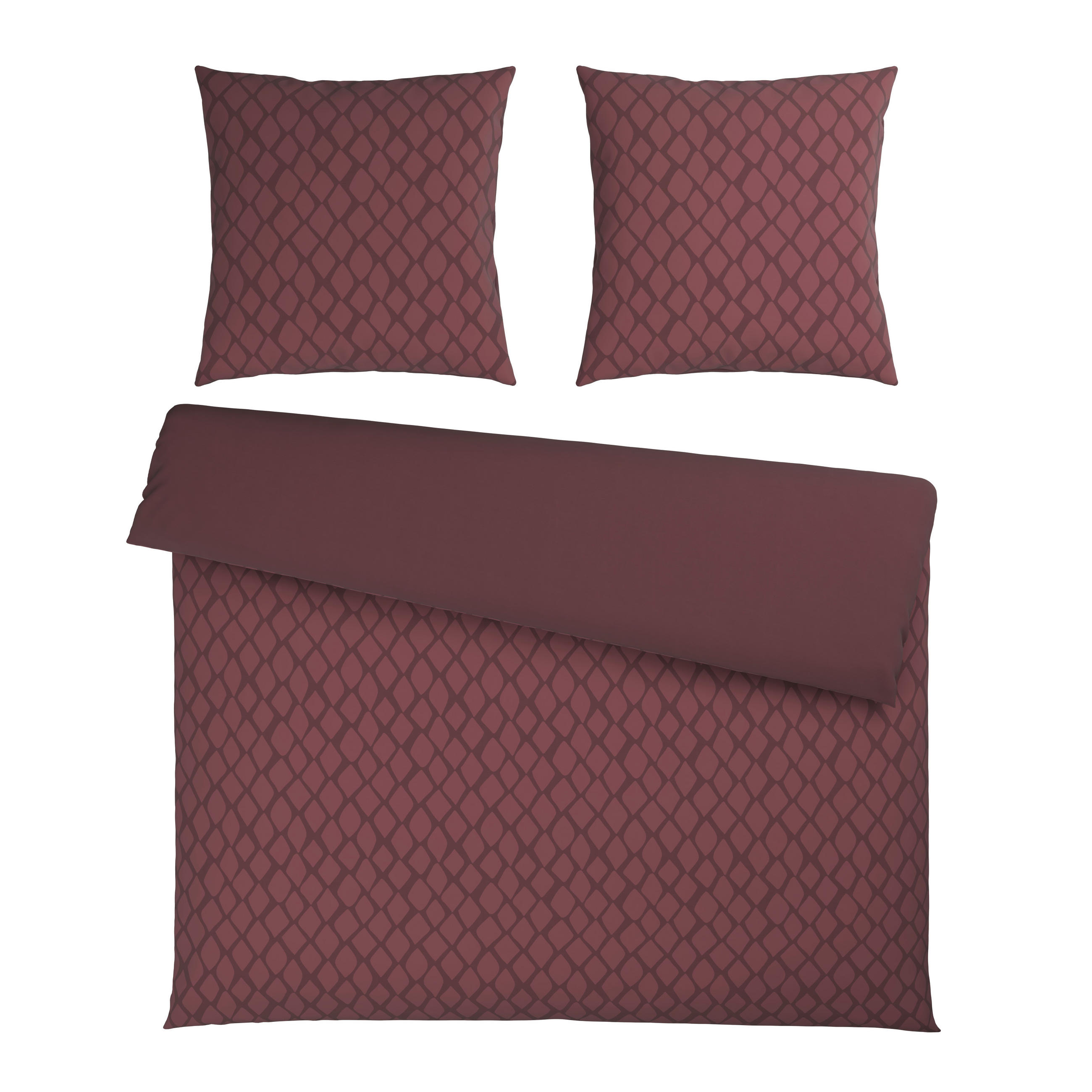 WENDEBETTWÄSCHE SNAKO Satin 200/200 cm  - Kirschrot, Design, Textil (200/200cm) - Dieter Knoll