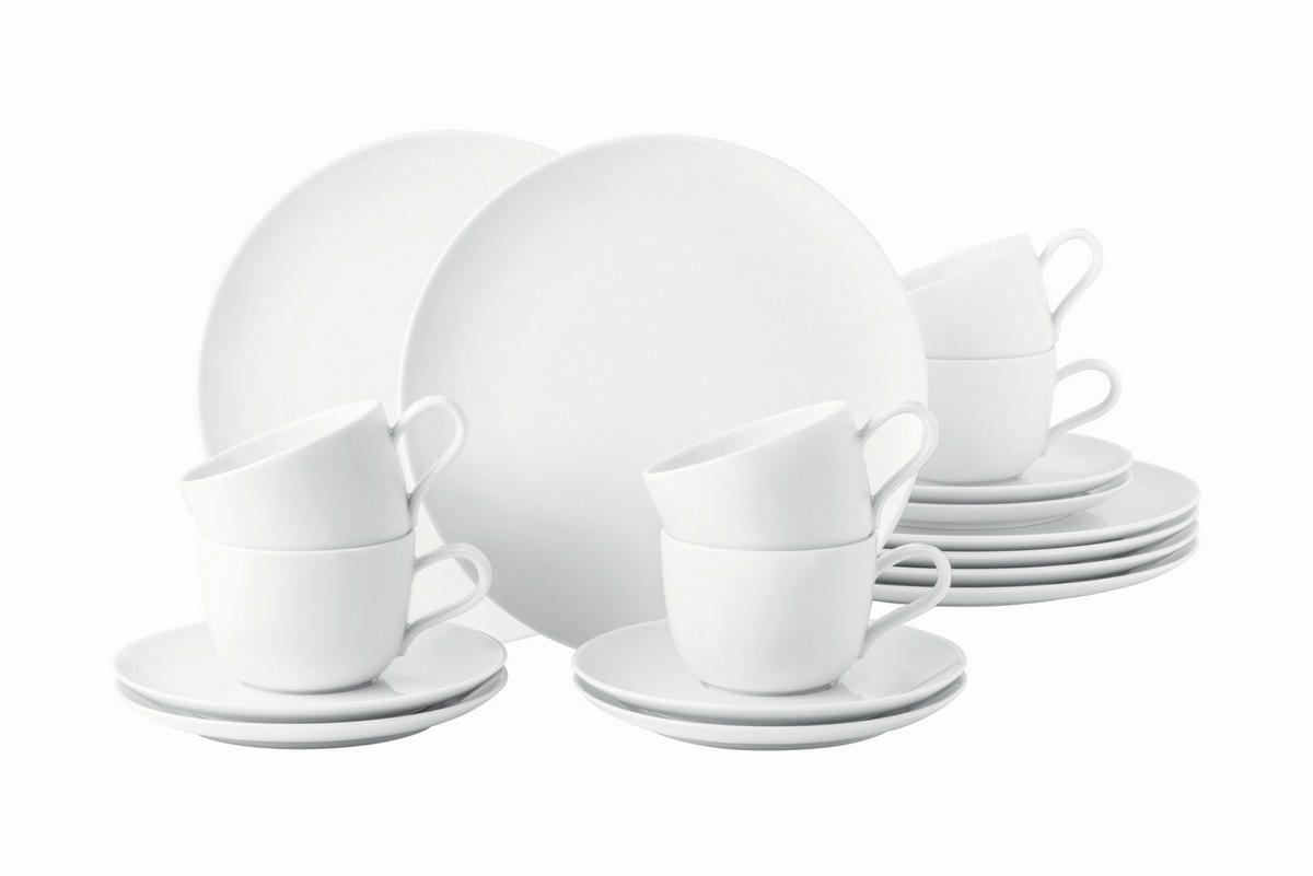 KÁVOVÁ SOUPRAVA porcelán keramika  - bílá, Basics, keramika - Seltmann Weiden