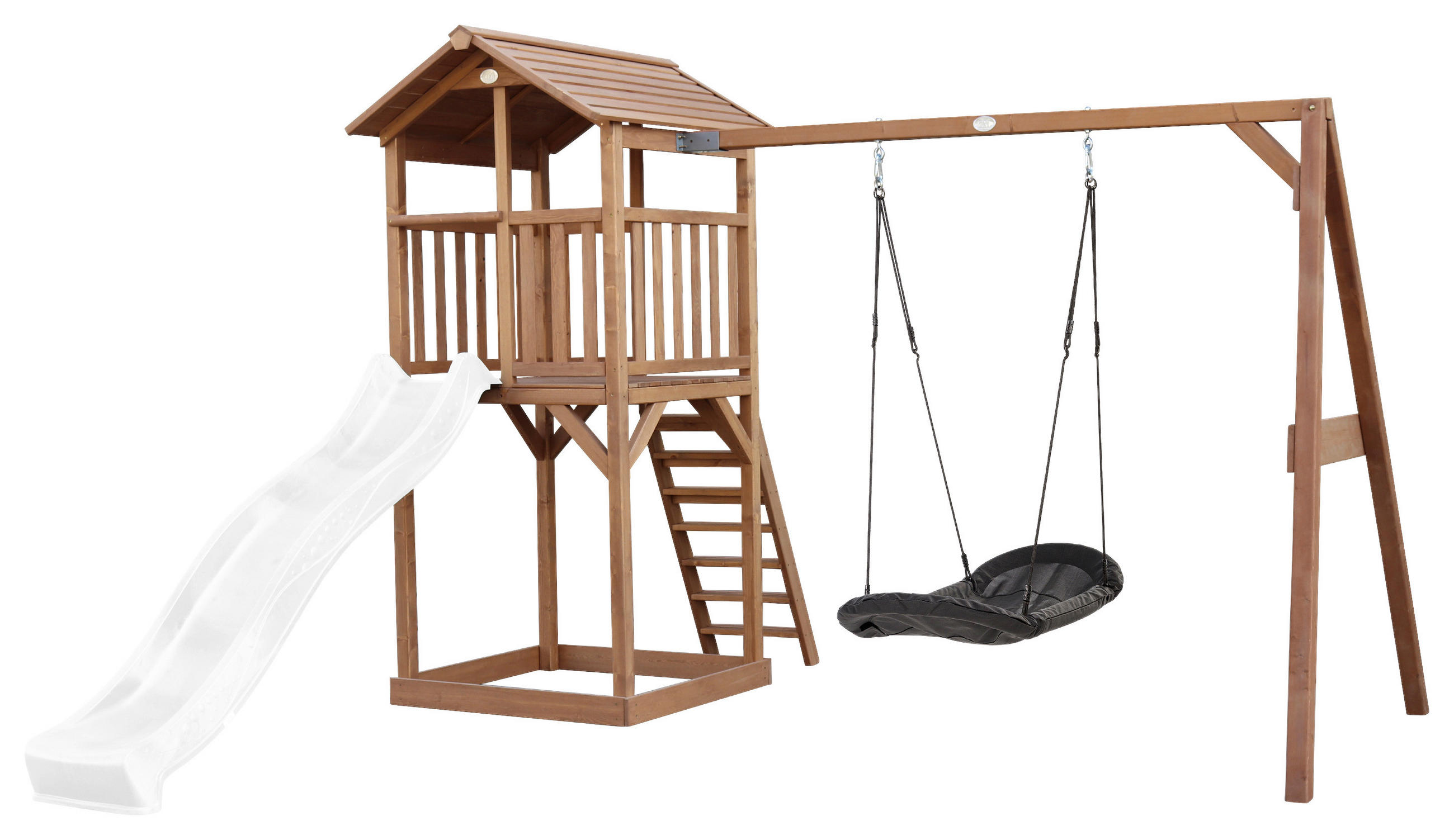 XXXLutz Spielturm Braun, Schwarz, Weiß 356.6x241.9x349 cm