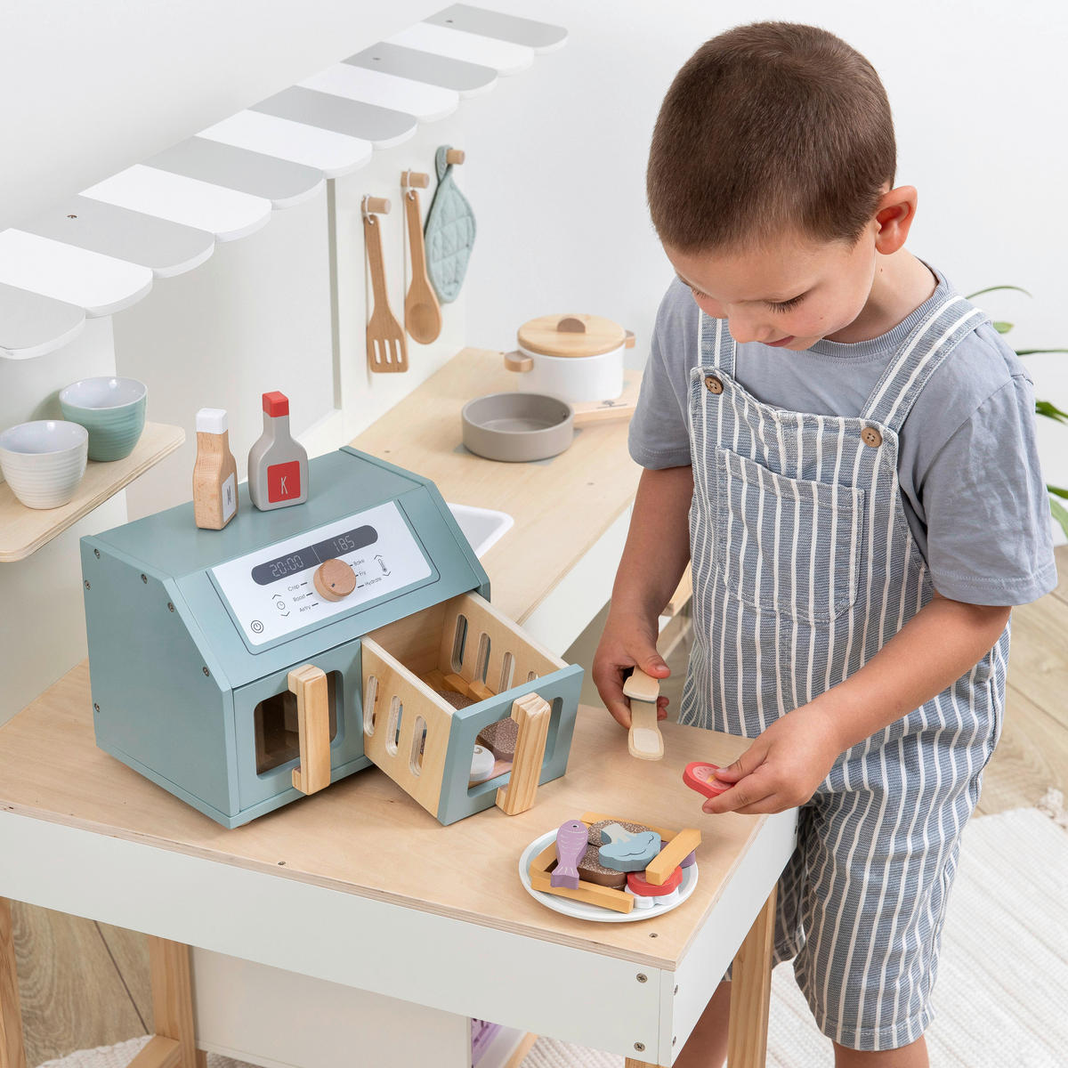 KINDERKÜCHENZUBEHÖR BRIZA  - Salbeigrün, Basics, Holz (25/18/18cm) - MUSTERKIND