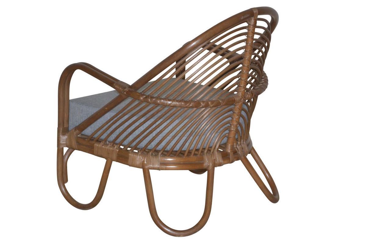 RELAXSESSEL Flachgewebe Sitzkissen    - Braun, Natur, Holz/Textil (72/70/80,5cm) - MID.YOU