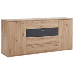 SIDEBOARD Graphitfarben, Eichefarben  180/85/44 cm  - Eichefarben/Silberfarben, KONVENTIONELL, Holzwerkstoff/Kunststoff (180/85/44cm) - Xora
