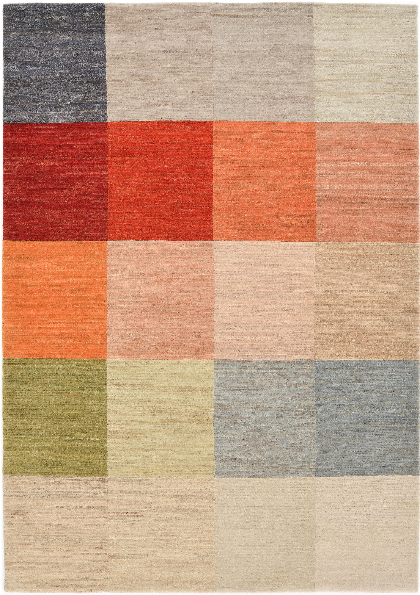 Cazaris Wollteppich Mehrfarbig 140x200 cm