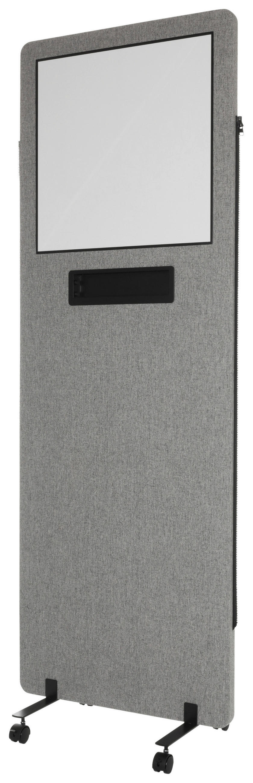 TRENNWAND Kunststoff, Textil, Metall Hellgrau, Klar  - Klar/Hellgrau, Basics, Kunststoff/Textil (60/177/3cm) - MID.YOU