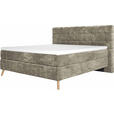 BOXSPRINGBETT 180/200 cm  in Hellbraun  - Hellbraun/Eichefarben, Design, Holz/Textil (180/200cm) - Esposa