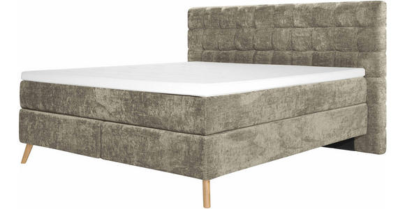 BOXSPRINGBETT 180/200 cm  in Hellbraun  - Hellbraun/Eichefarben, Design, Holz/Textil (180/200cm) - Esposa