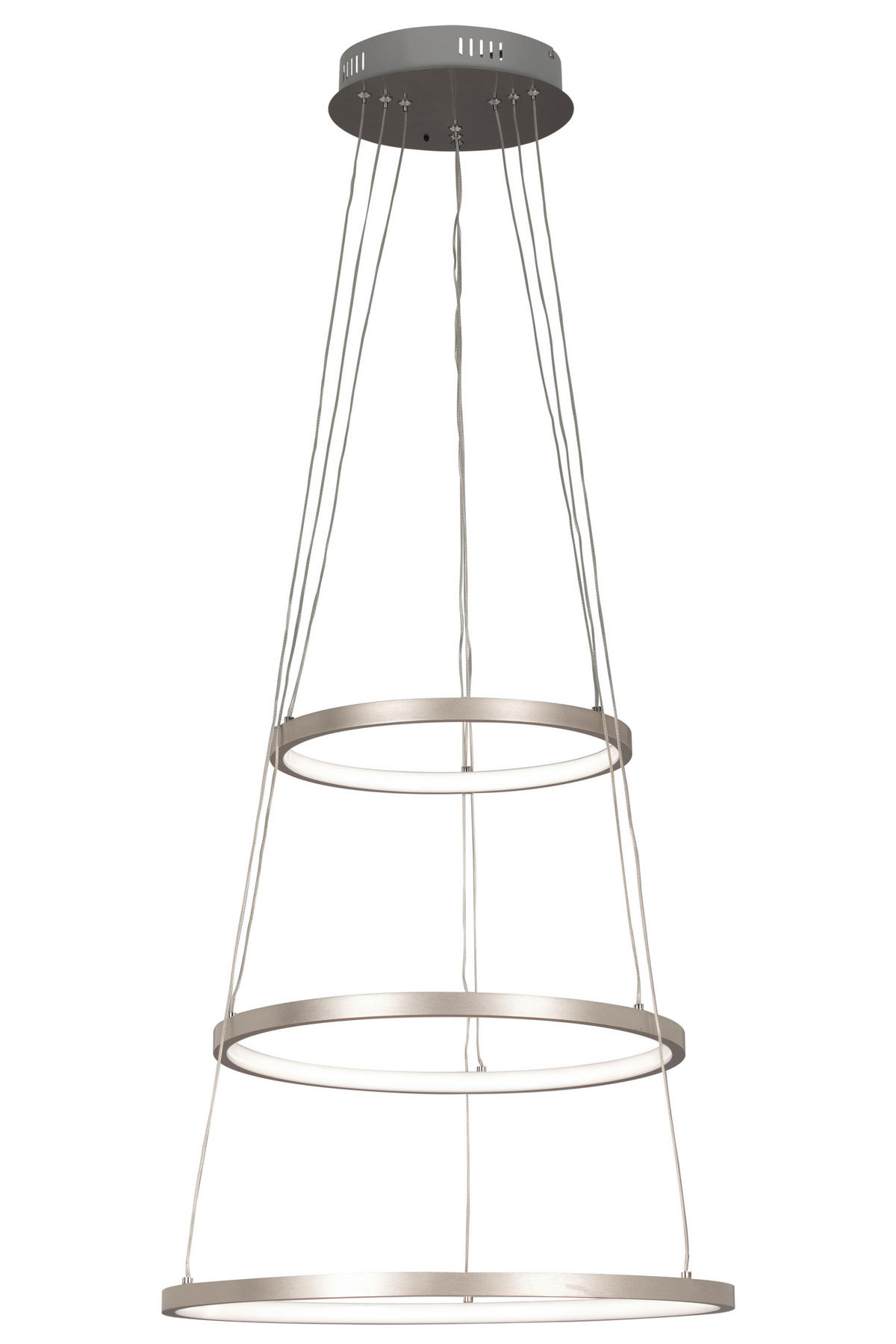 LUSTRĂ LED  - culoare nichel, Trend, plastic/metal (50cm) - Novel