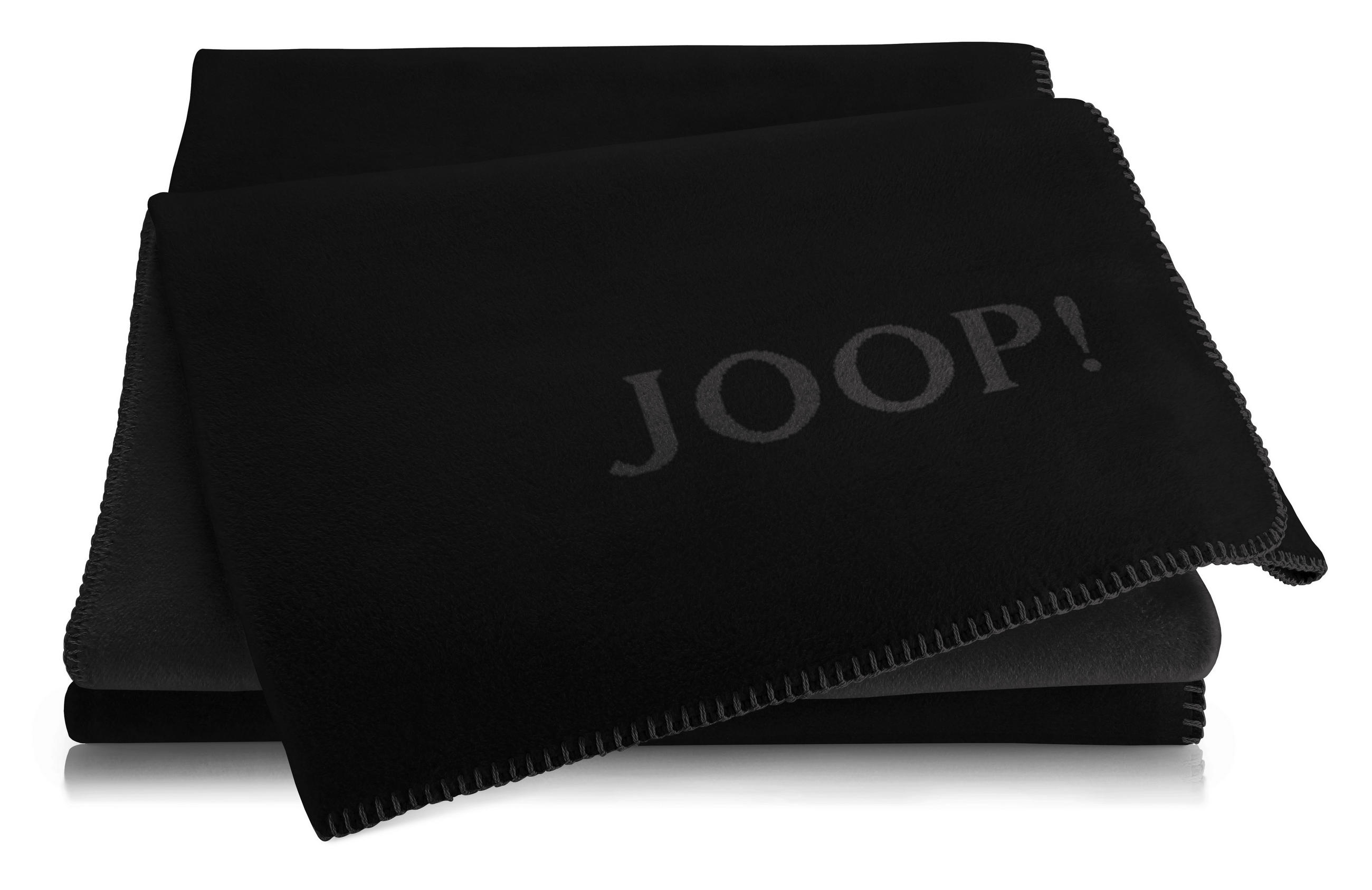 Joop! Wohndecke Uni-Doubleface Anthrazit, Schwarz 150x200 cm
