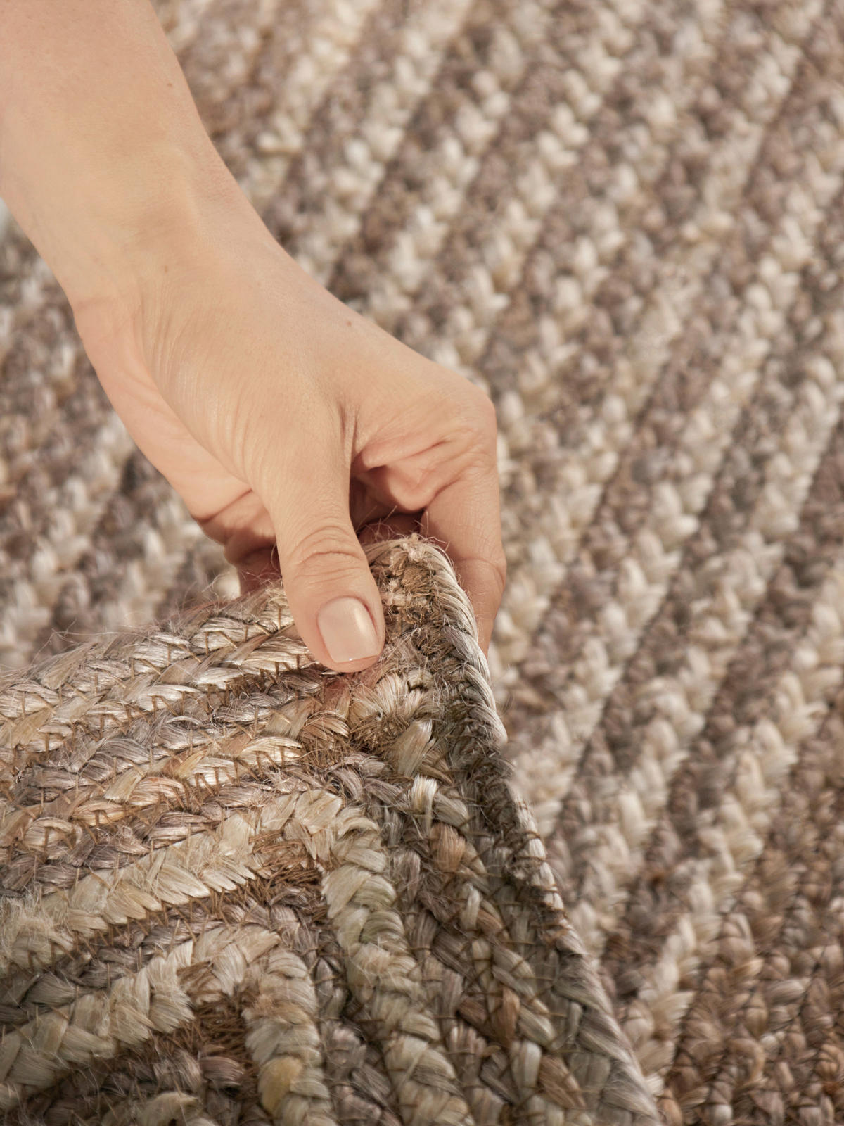 LÄUFER 80/300 cm Juno  - Graubraun/Creme, Natur, Textil (80/300cm) - Hanse Home