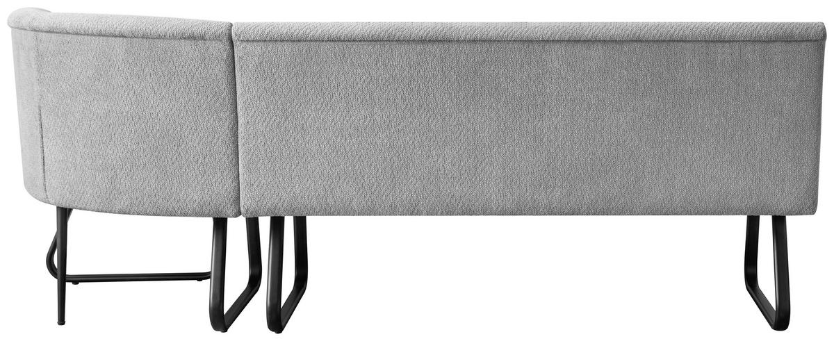 SITZBANK 160/86/61 cm Mikrofaser Grau  - Schwarz/Grau, Design, Textil/Metall (160/86/61cm) - Stylife