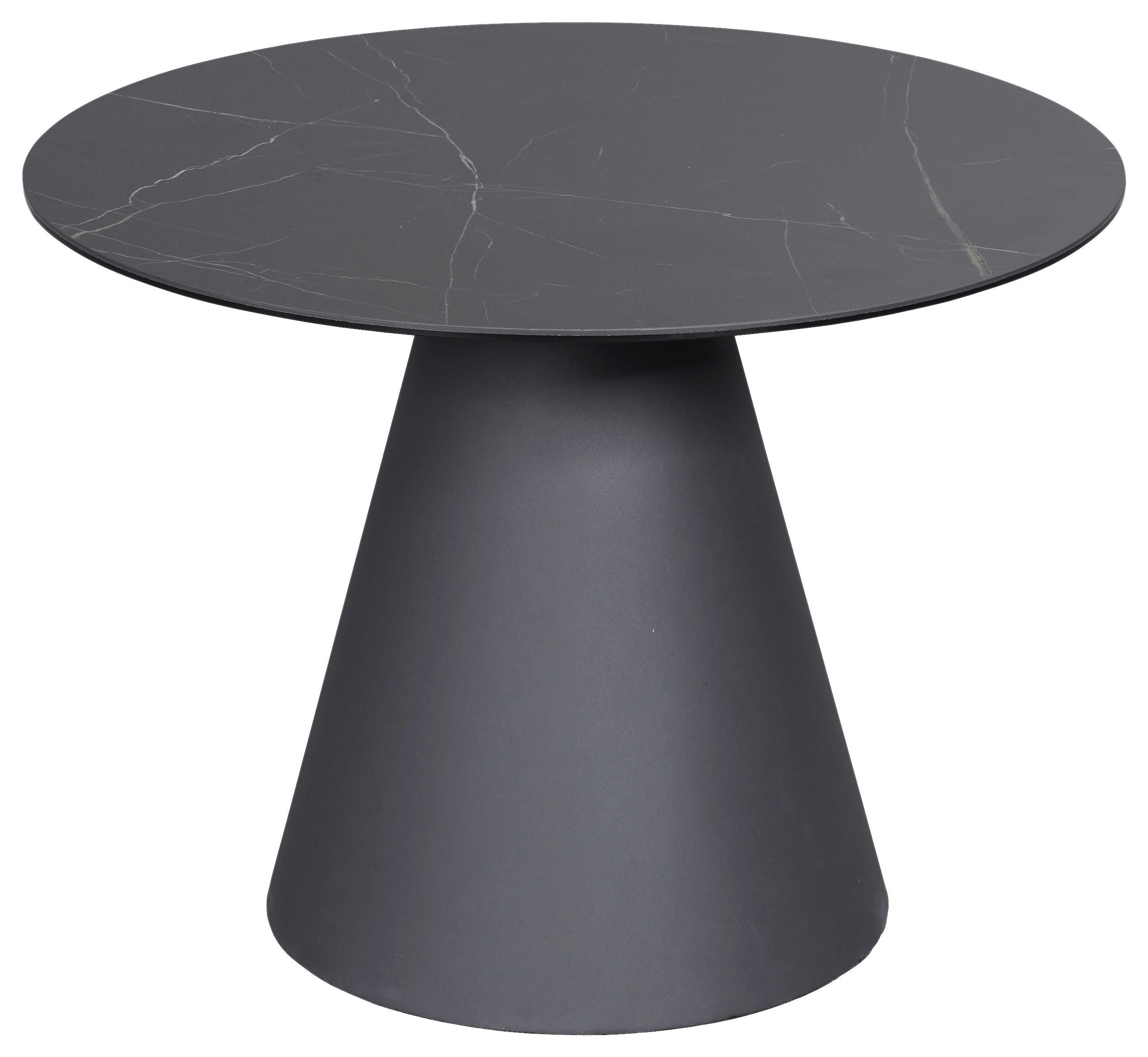 BEISTELLTISCH 60/60/44 cm Anthrazit, Schwarz rund  - Anthrazit/Schwarz, Design, Glas/Keramik (60/60/44cm) - Dieter Knoll