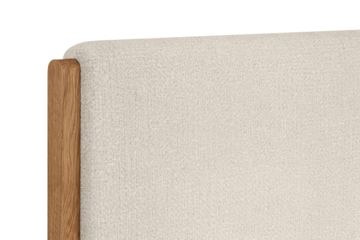 BOXSPRINGBETT 180/200 cm  in Creme  - Eichefarben/Creme, KONVENTIONELL, Holz/Textil (180/200cm) - Welnova