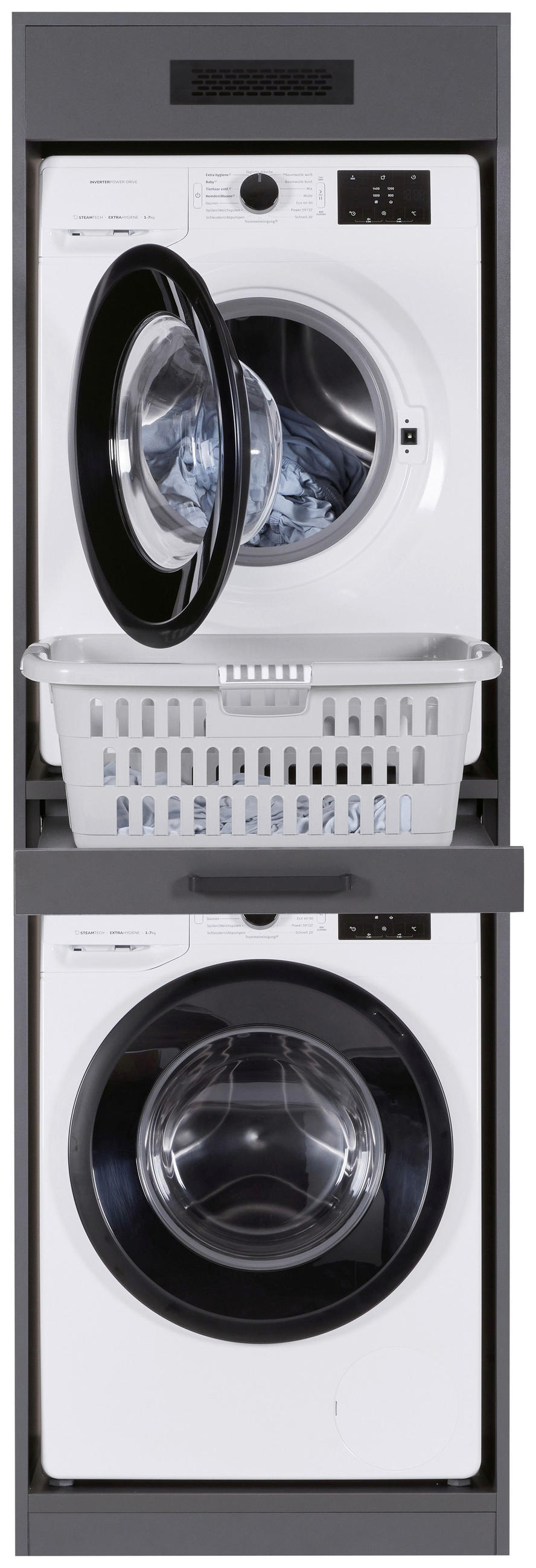 HAUSWIRTSCHAFTSRAUM 134/208/68 cm  in Anthrazit  - Anthrazit, MODERN, Holzwerkstoff (134/208/68cm) - home24