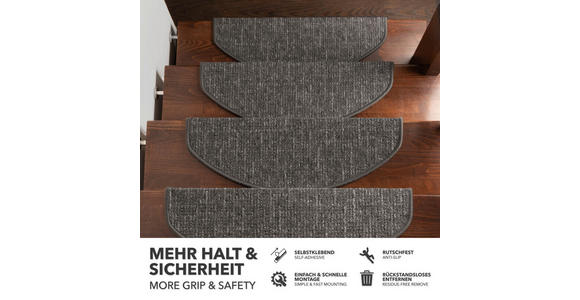 STUFENMATTE in Anthrazit - Anthrazit, Basics, Textil (65/23.5cm) - Esposa
